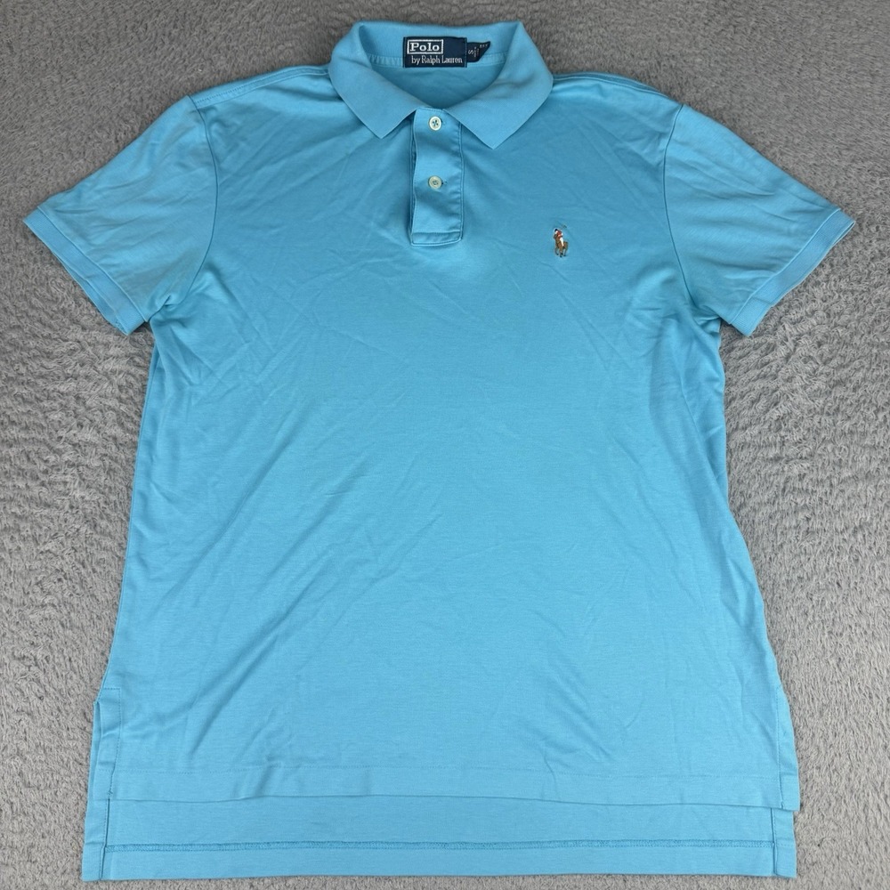 Polo Ralph Lauren Polo Shirt Mens Small Blue Flash Pony Classic Fit Cotton Knit